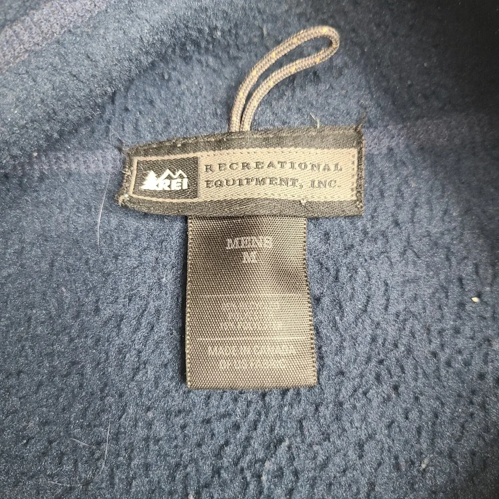 REI Men's Size Medium Navy Full Zip Up‎ Long Sleeve Fleece Jacket